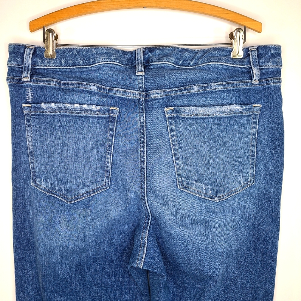Lane Bryant Plus Size Mid Rise Distressed Skinny Jeans - Picture 6 of 10